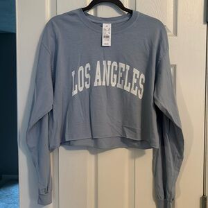 Women’s Pacsun Los Angeles crop long sleeve t-shirt